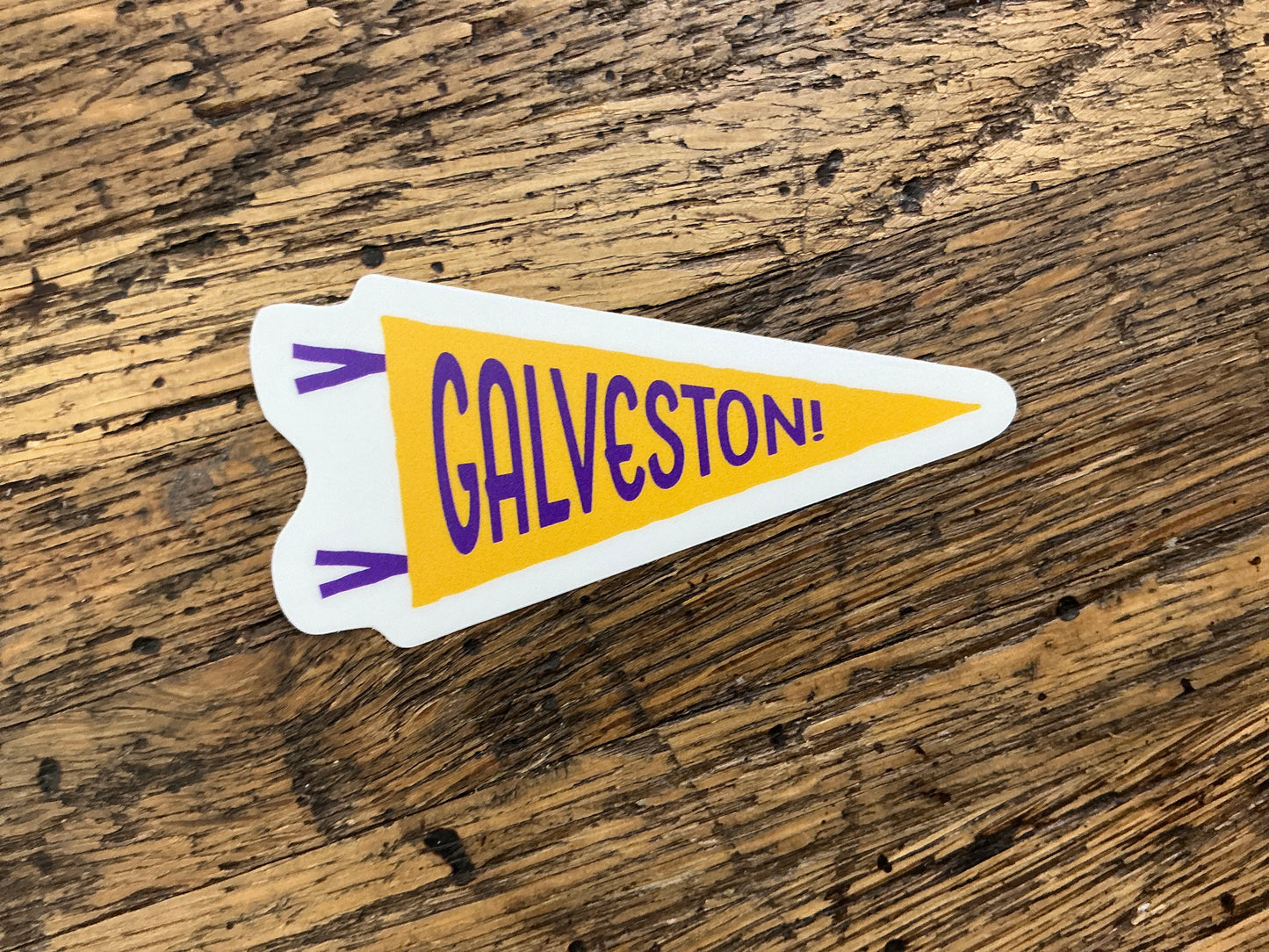 NE - Pennant - 3" Galveston Sticker