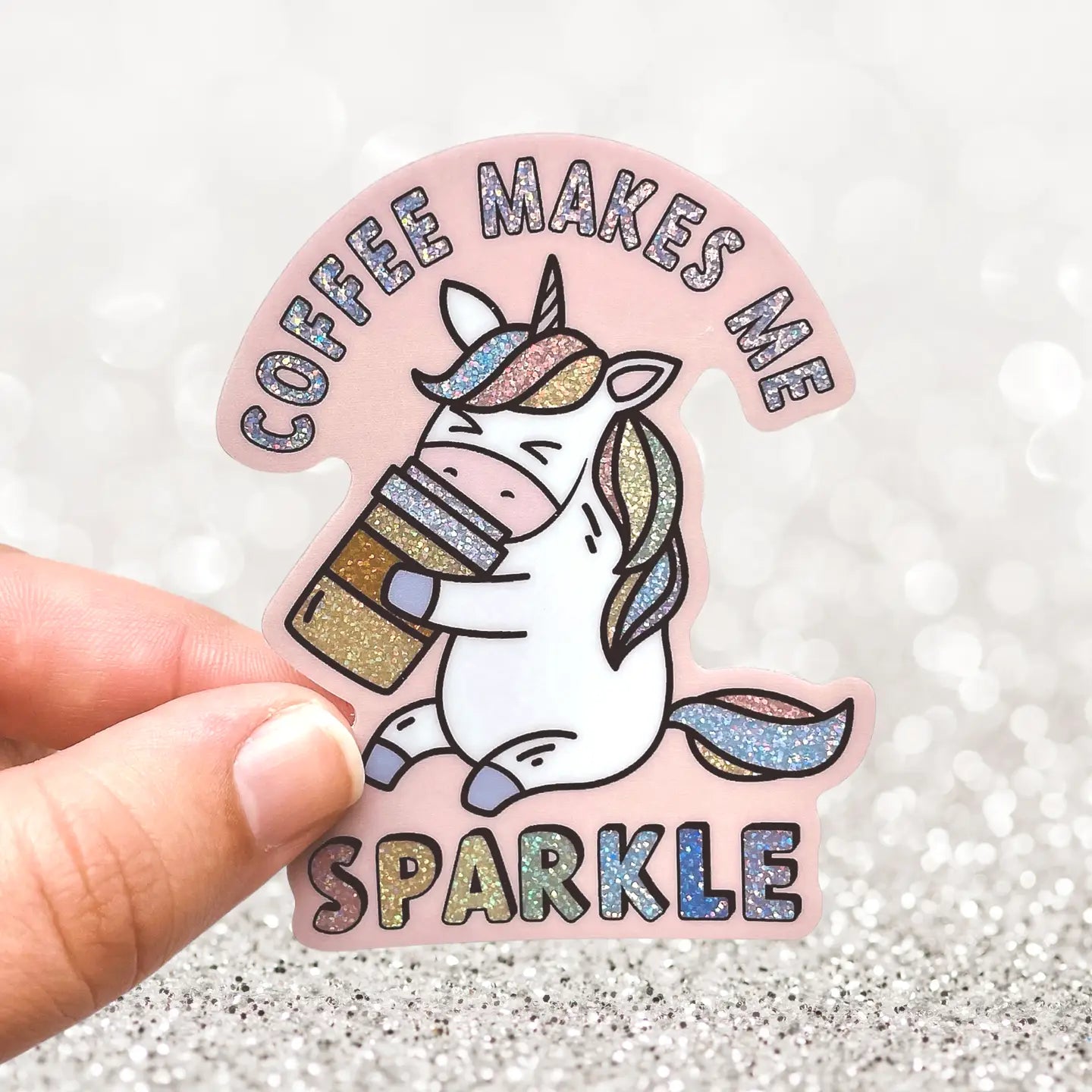 WE - Coffee Makes Me Sparkle Unicorn