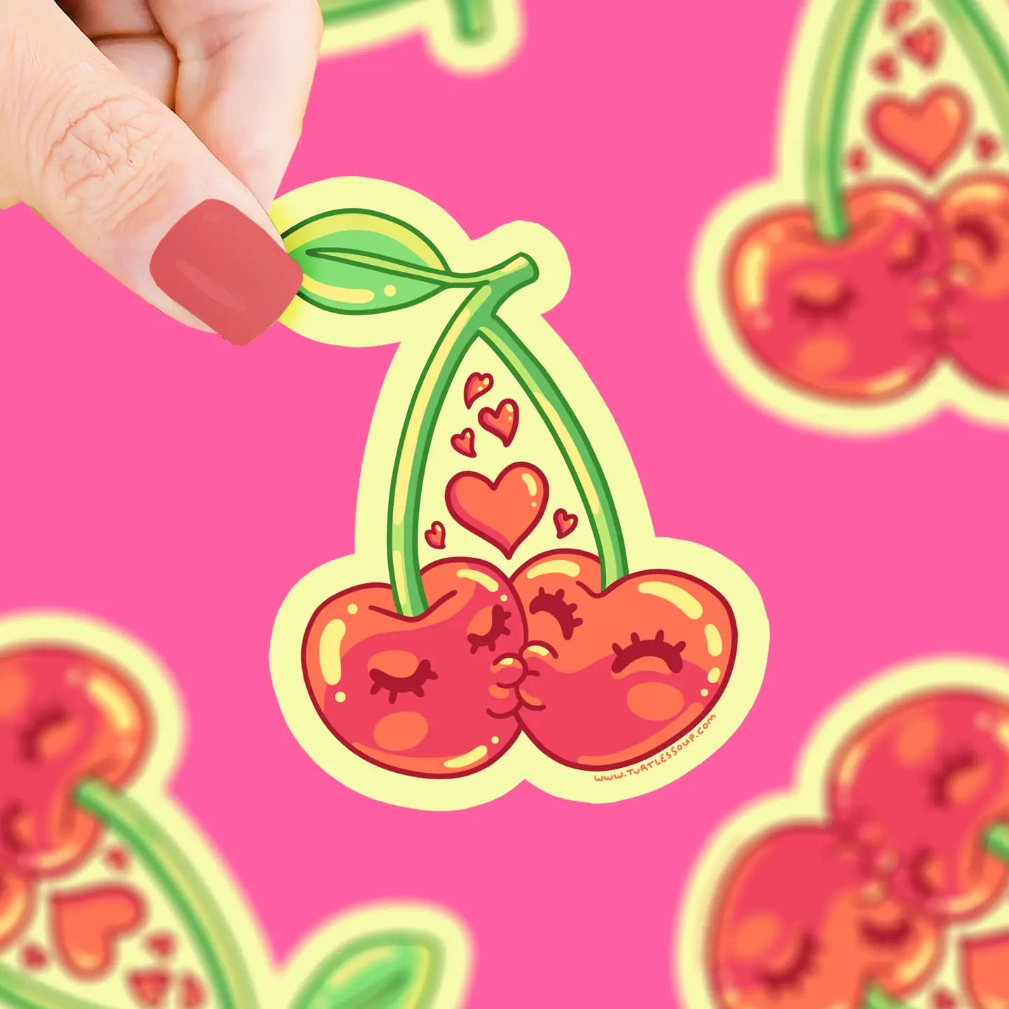TS - Kissing Cherries Sticker