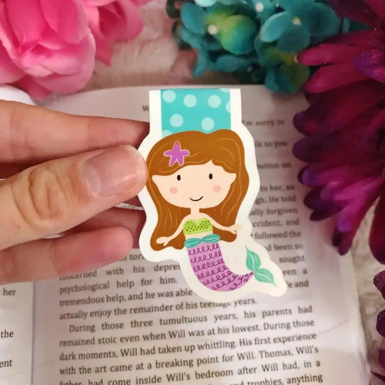 ECD - Brunette Mermaid Magnetic Bookmark
