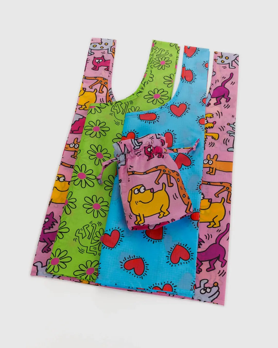 BAGGU - Standard Baggu Set of 3, Keith Haring