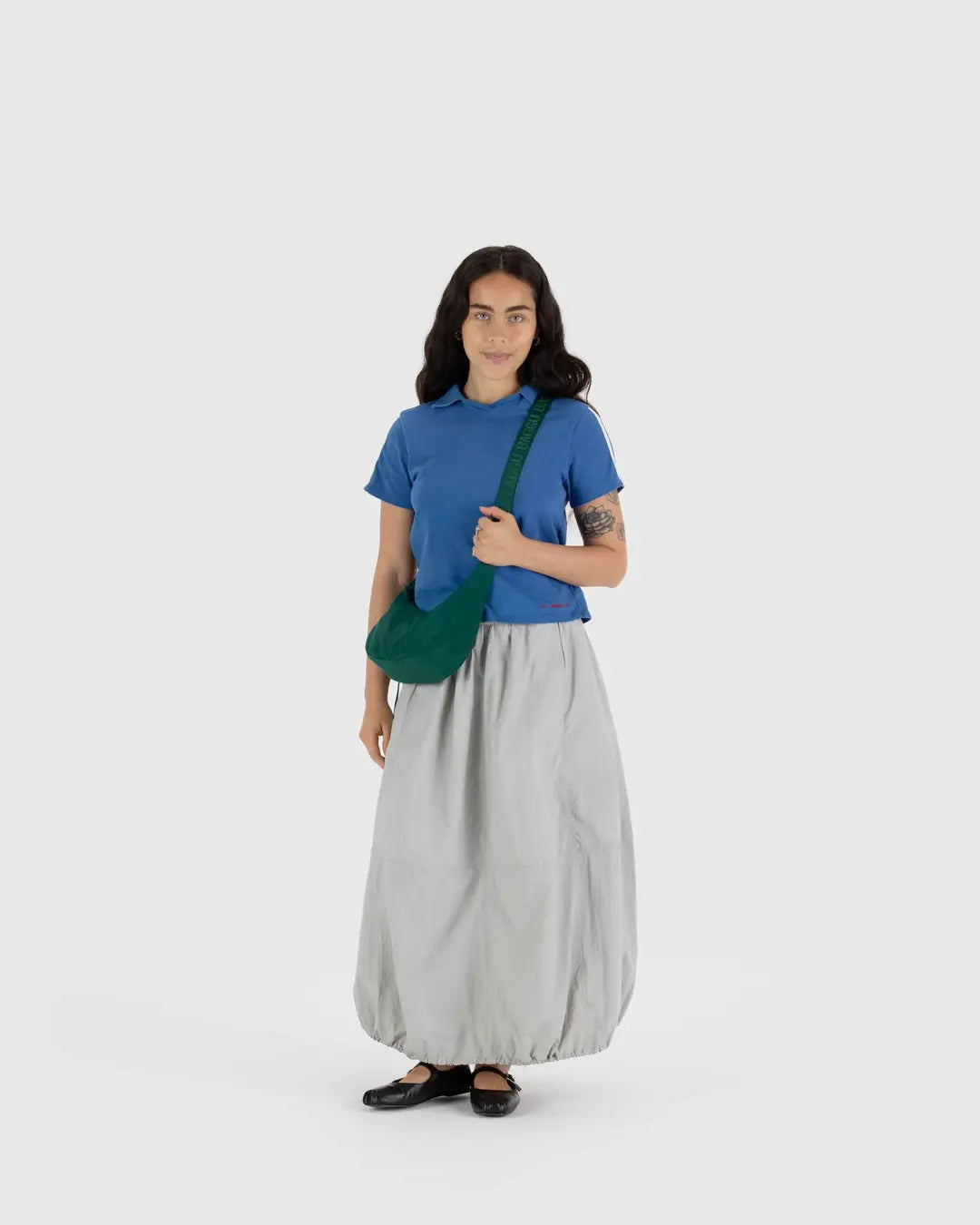 BAGGU - Small Nylon Crescent Bag, Cypress