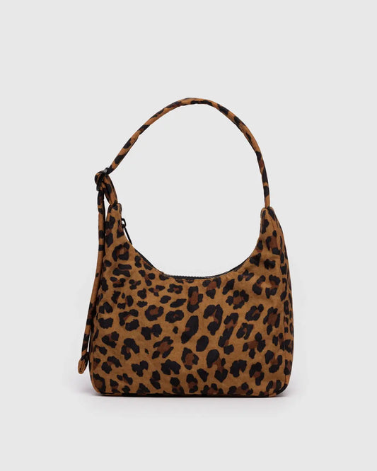 BAGGU - Mini Nylon Shoulder Bag, Leopard