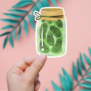ES - Pickle Face Jar Sticker