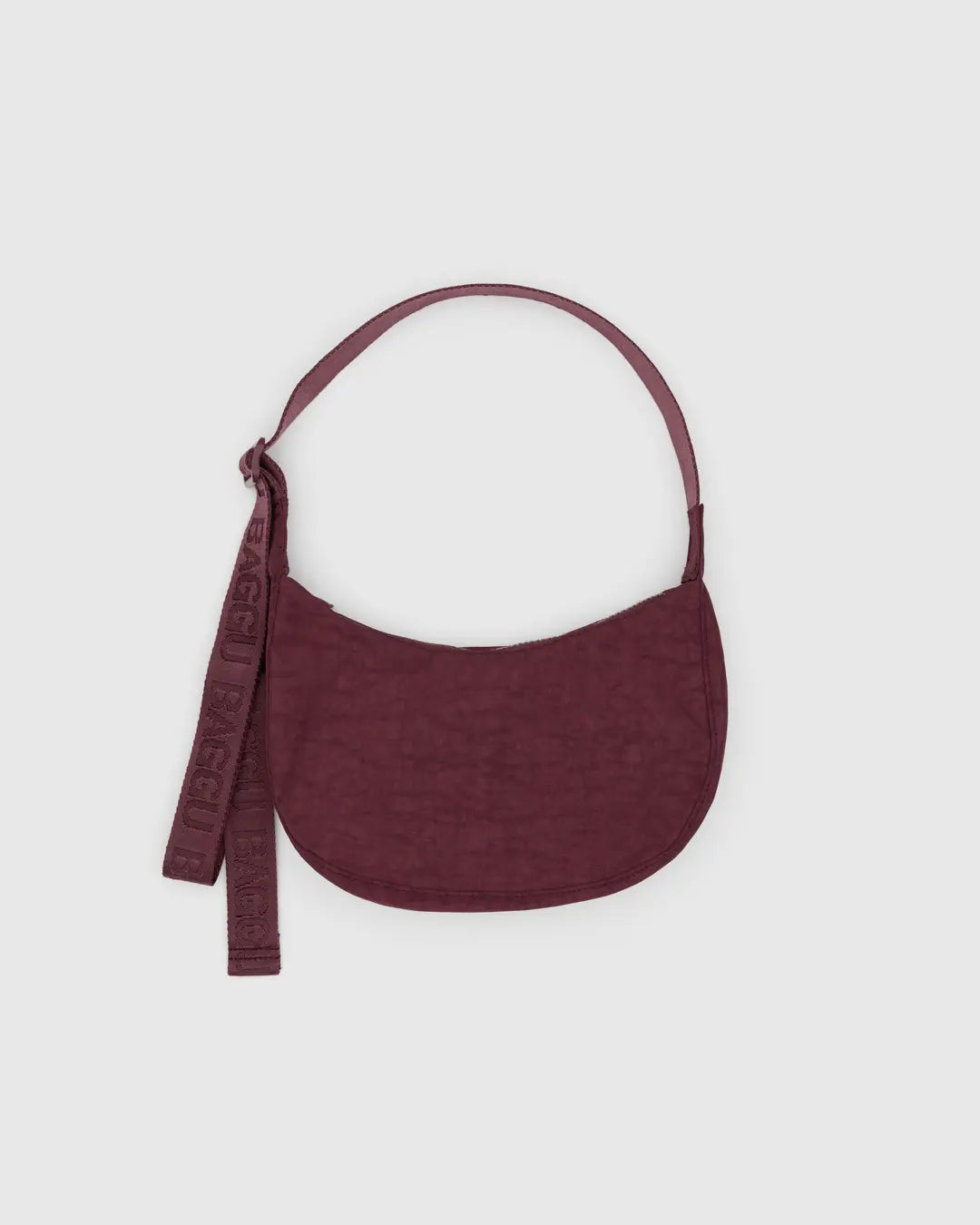 BAGGU - Small Nylon Crescent Bag, Mahogany
