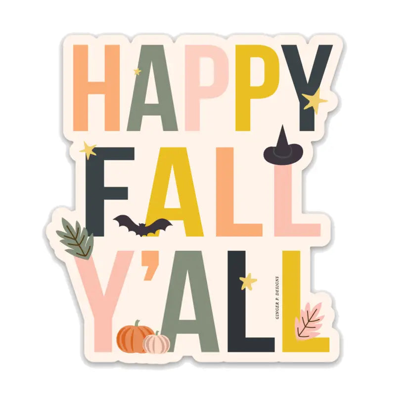 GPD - Happy Fall Y'all Vinyl Sticker
