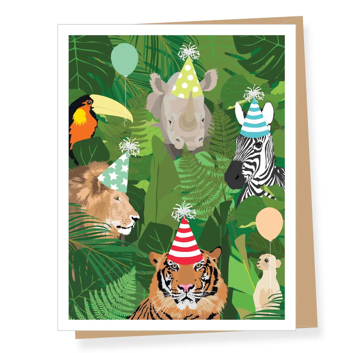 A2 - Green Jungle, Birthday Greeting Card