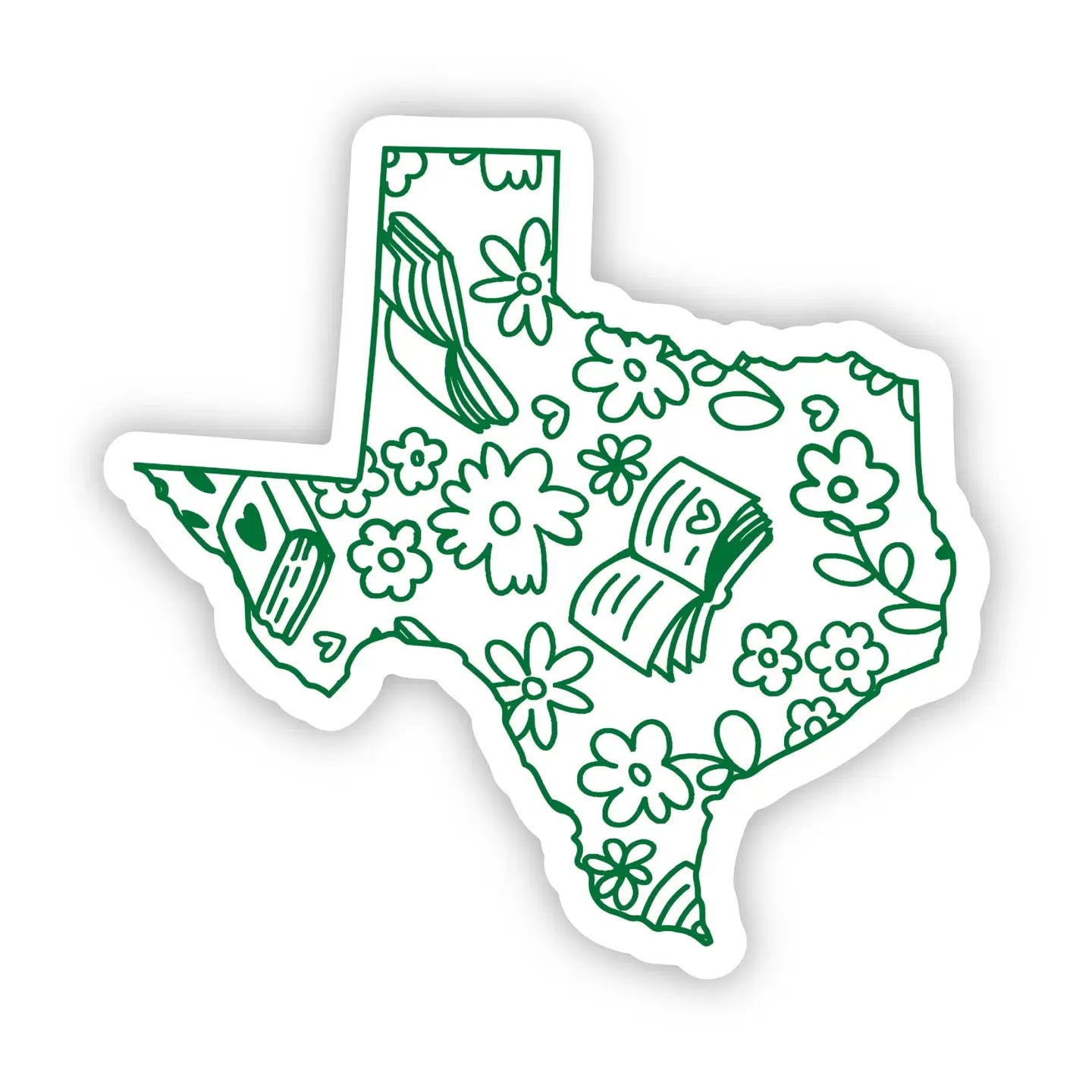 BM - Texas Bookish Pattern Sticker