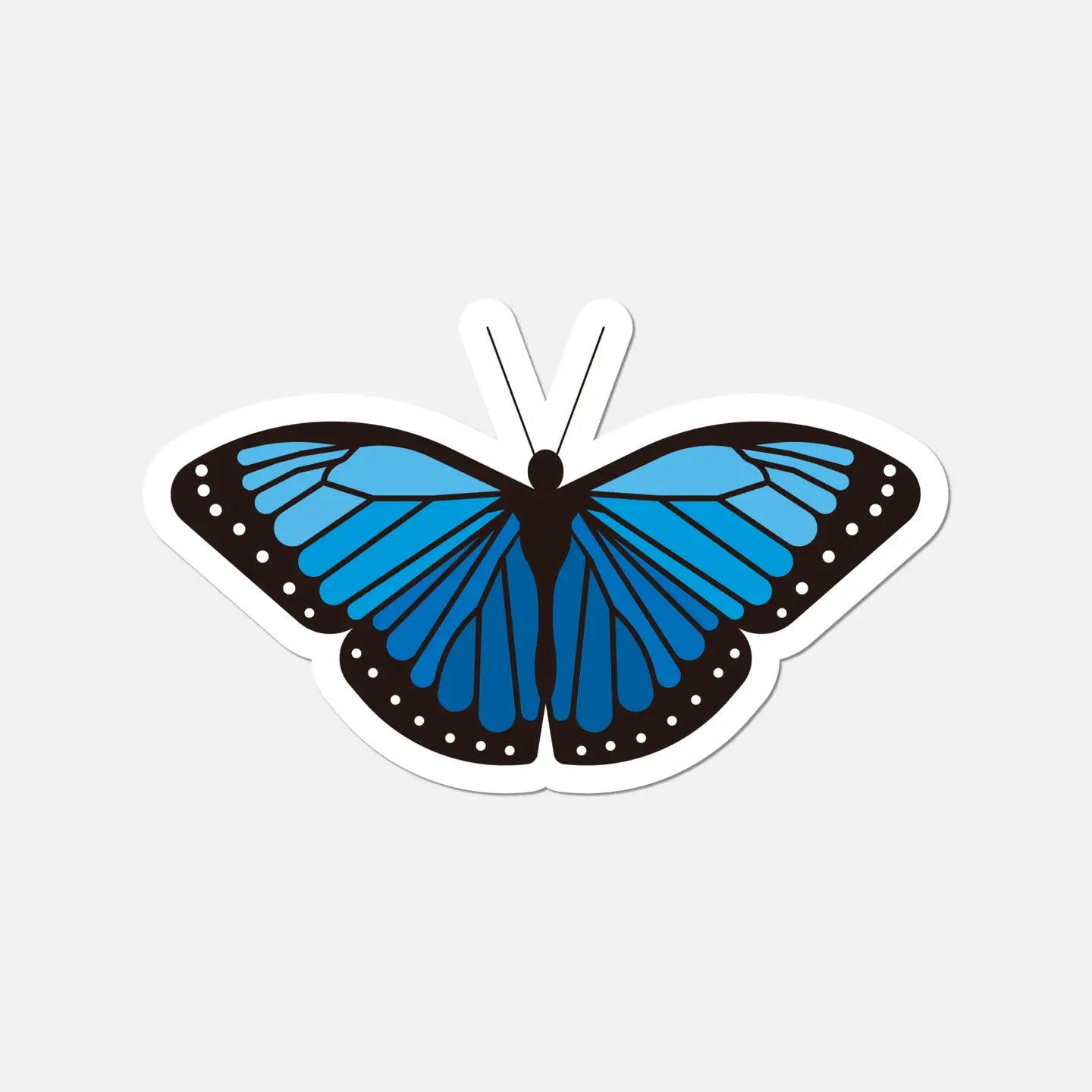FN - Light Blue Butterfly Sticker