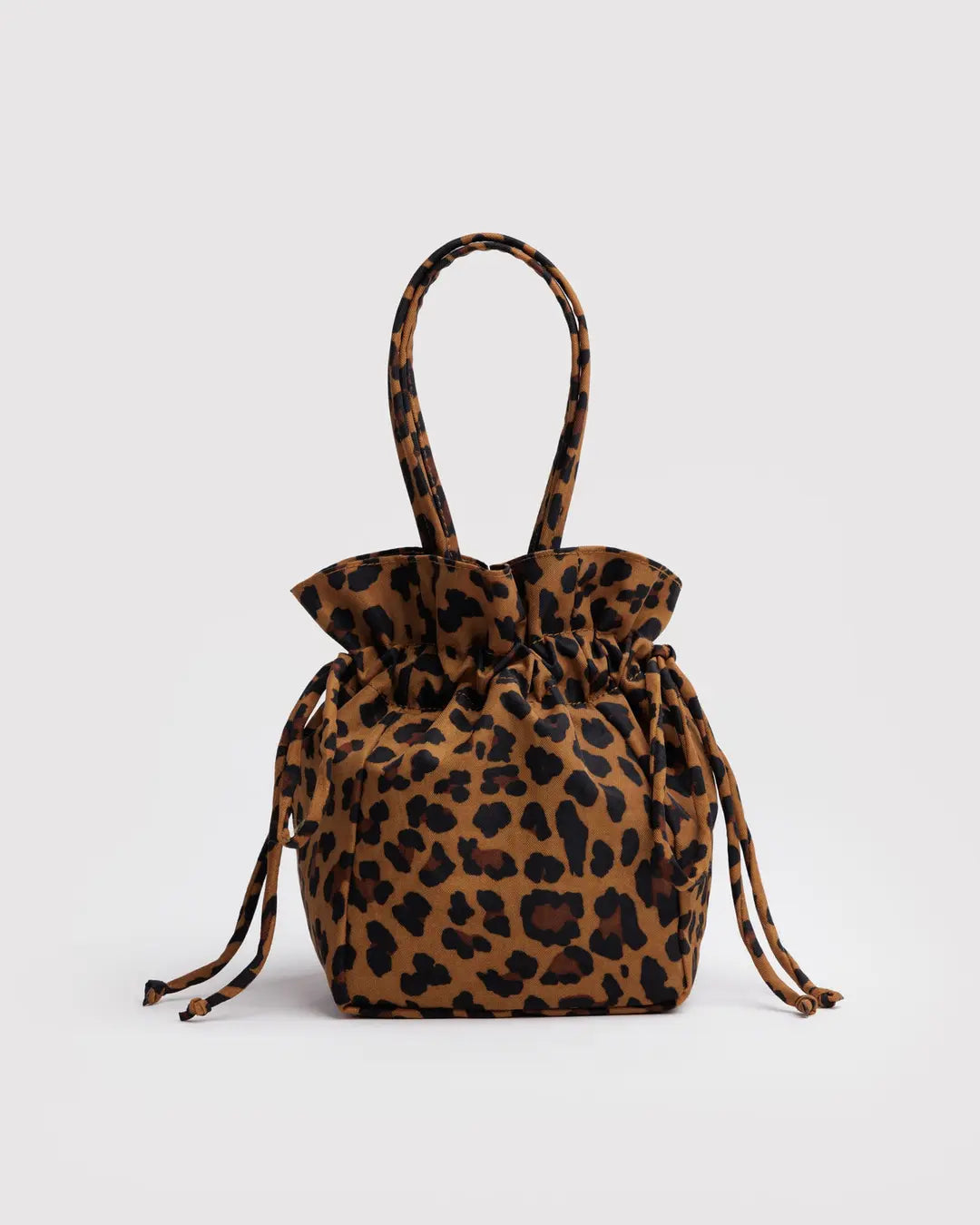 BAGGU - Nylon Drawstring Bag, Leopard
