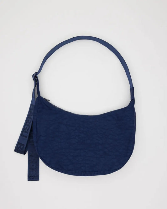 BAGGU - Medium Nylon Crescent Bag, Navy