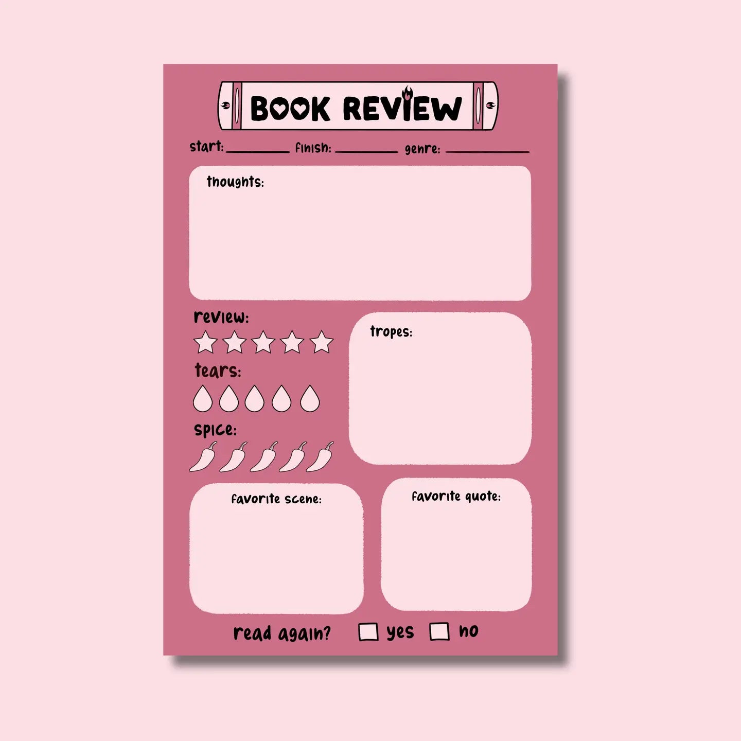 IM - Romance Book Review Sticky Notepad