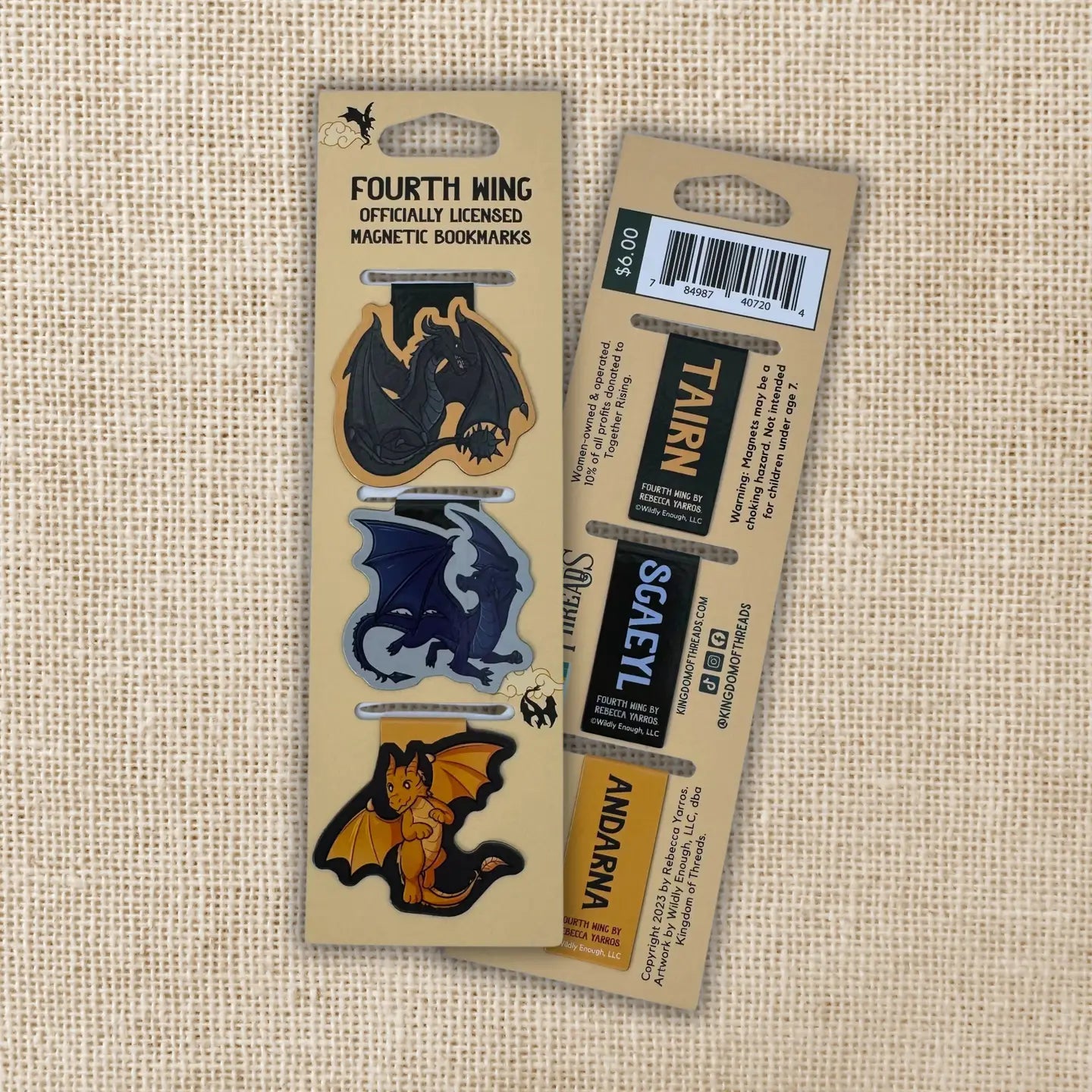 KOT - Fourth Wing Dragons Magnetic Bookmark Set