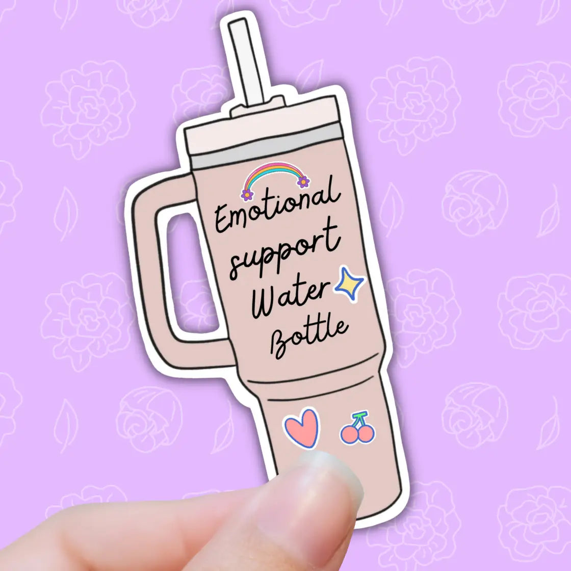 LLS - Emotional Support Water Bottle Sticker
