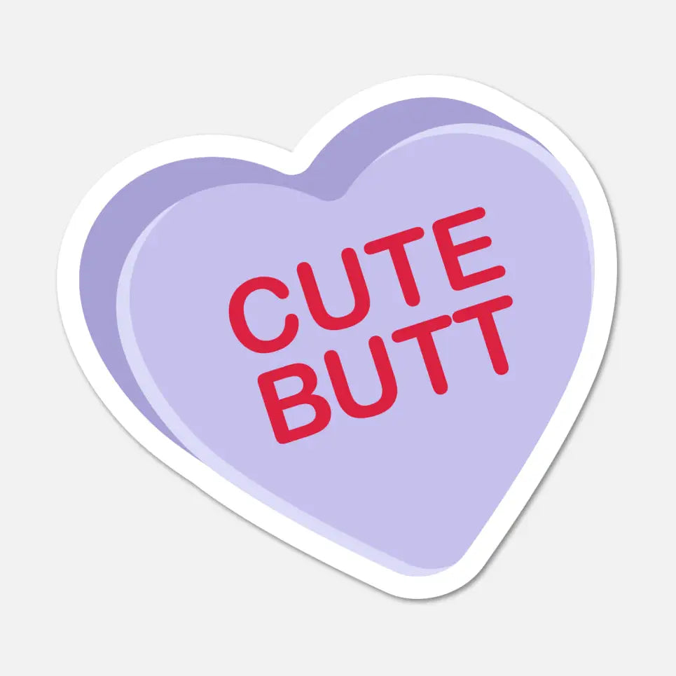 FN - Cute Butt Candy Heart Sticker