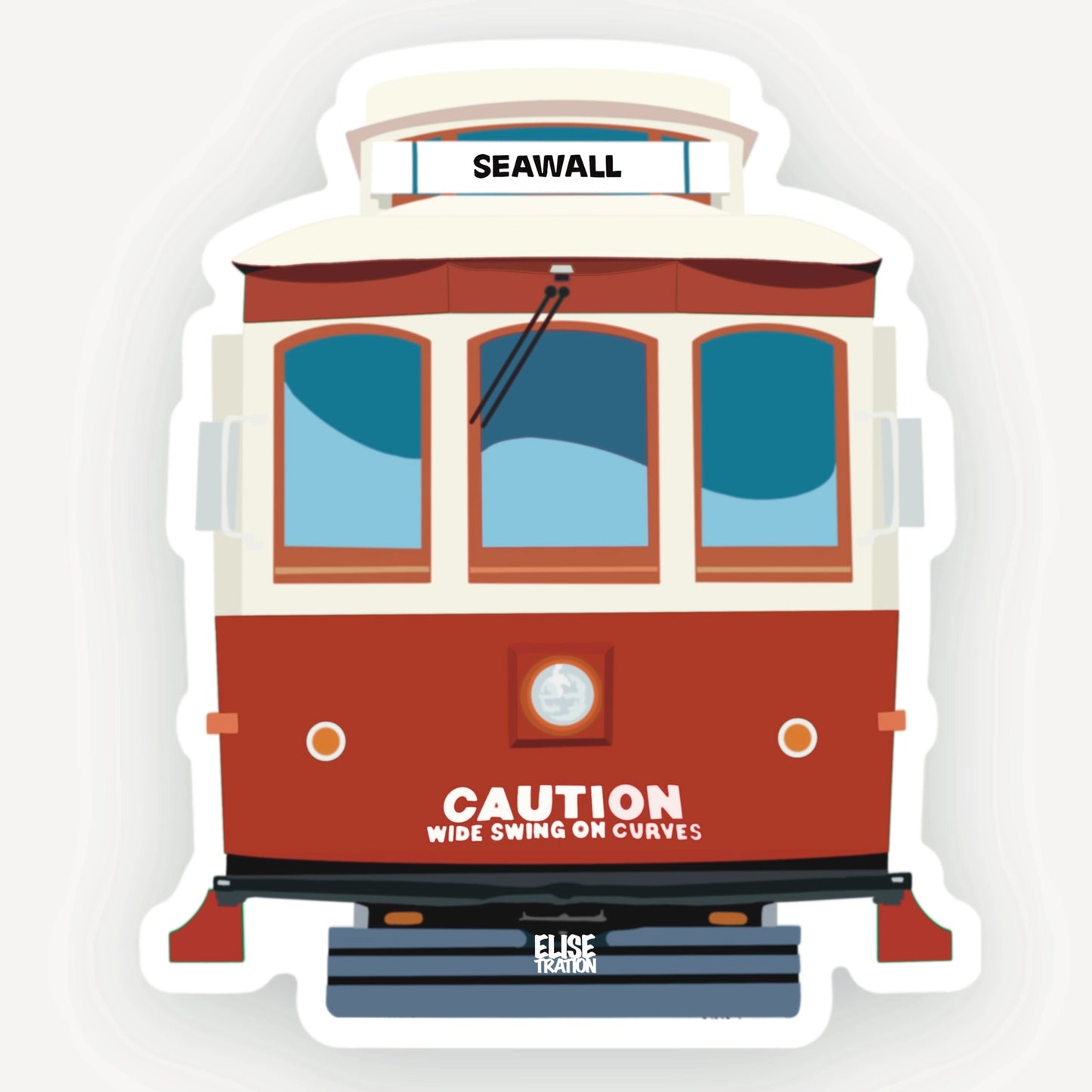 HA.BA - Galveston Trolly: Red