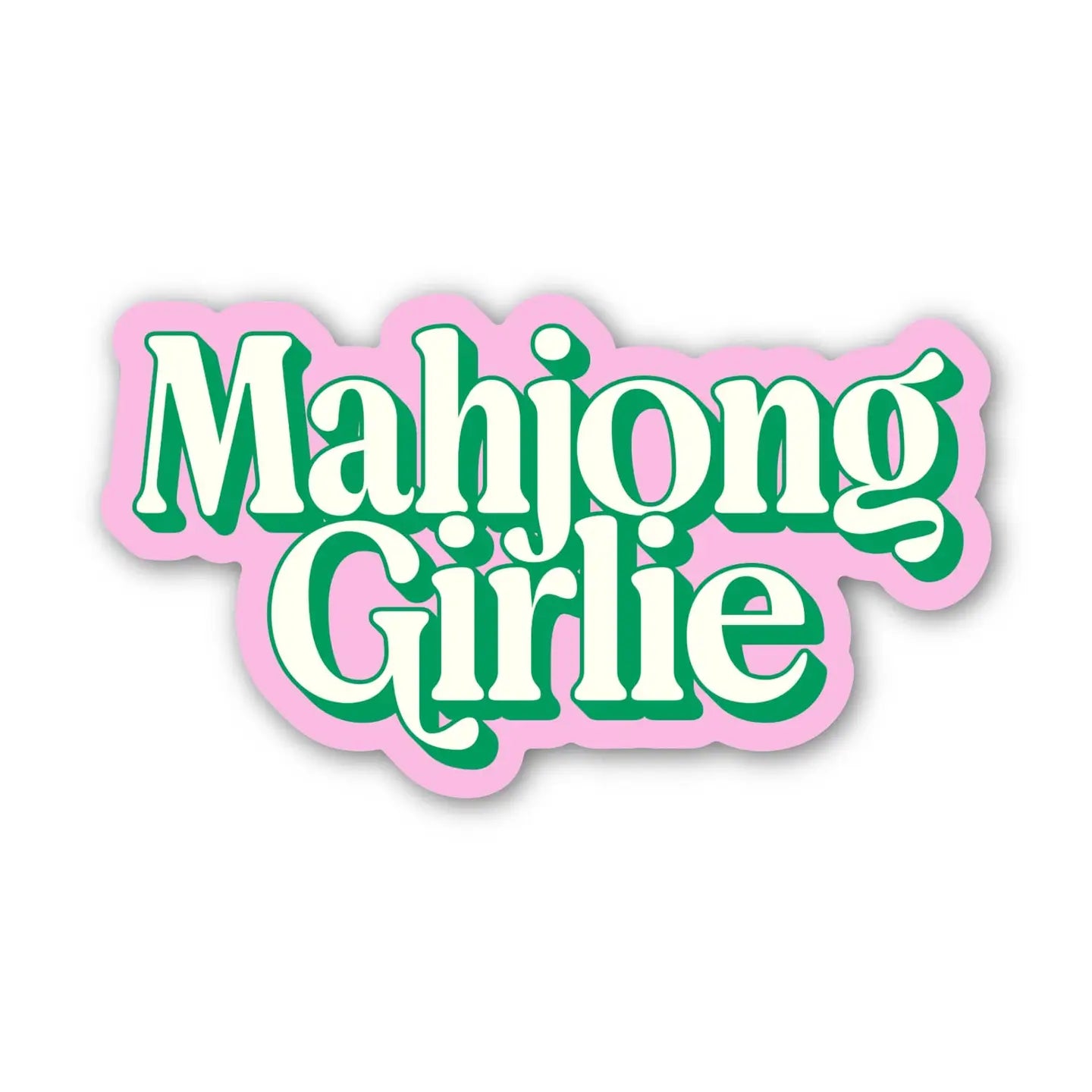 BM - Mahjong Girlie Text Mahjong Sticker