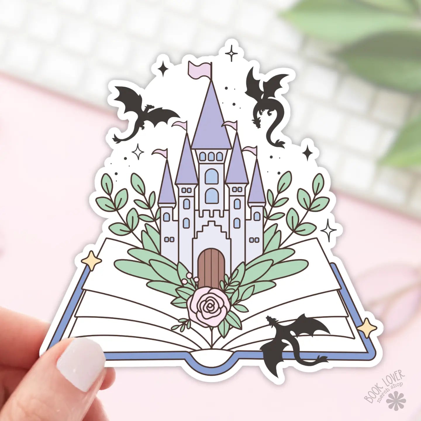 BLM - Open Book Dragons Fantasy Sticker