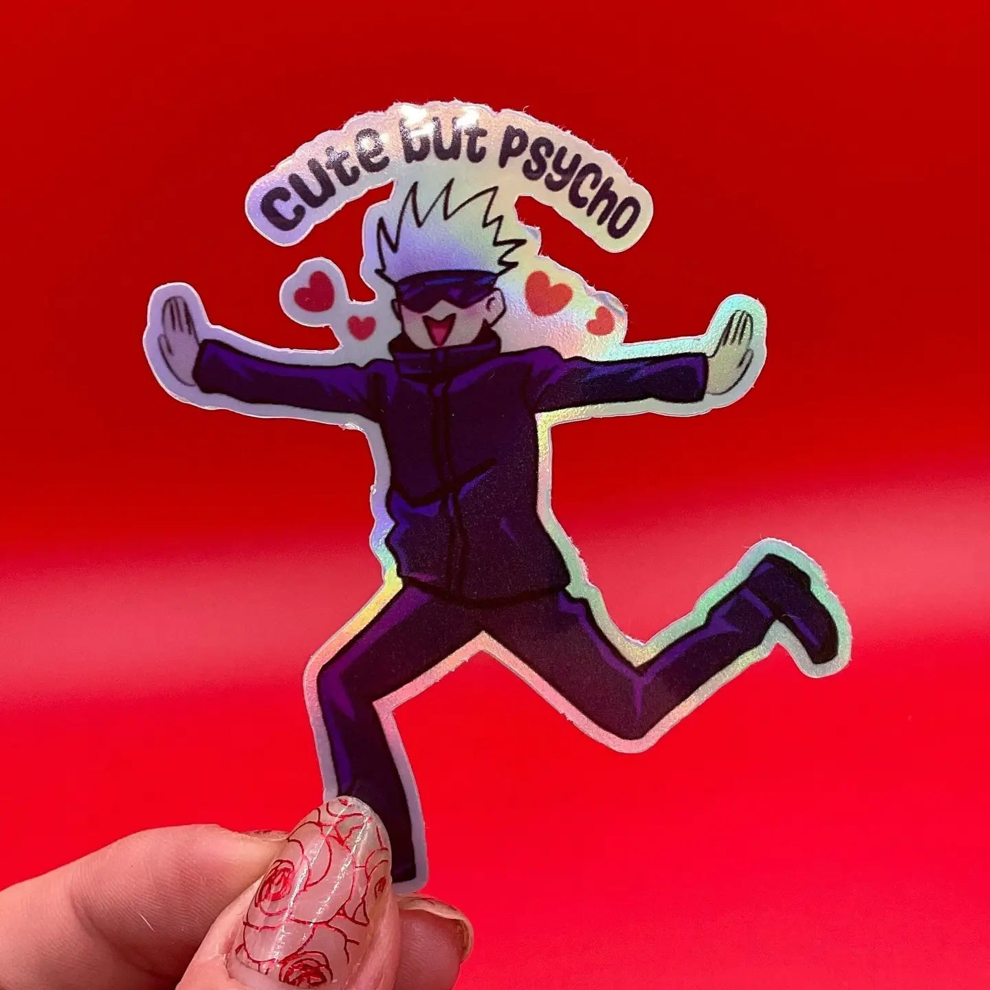 EPA - Jjk Goj0 Sat0ru Sticker Holographic Waterproof Vinyl Funny