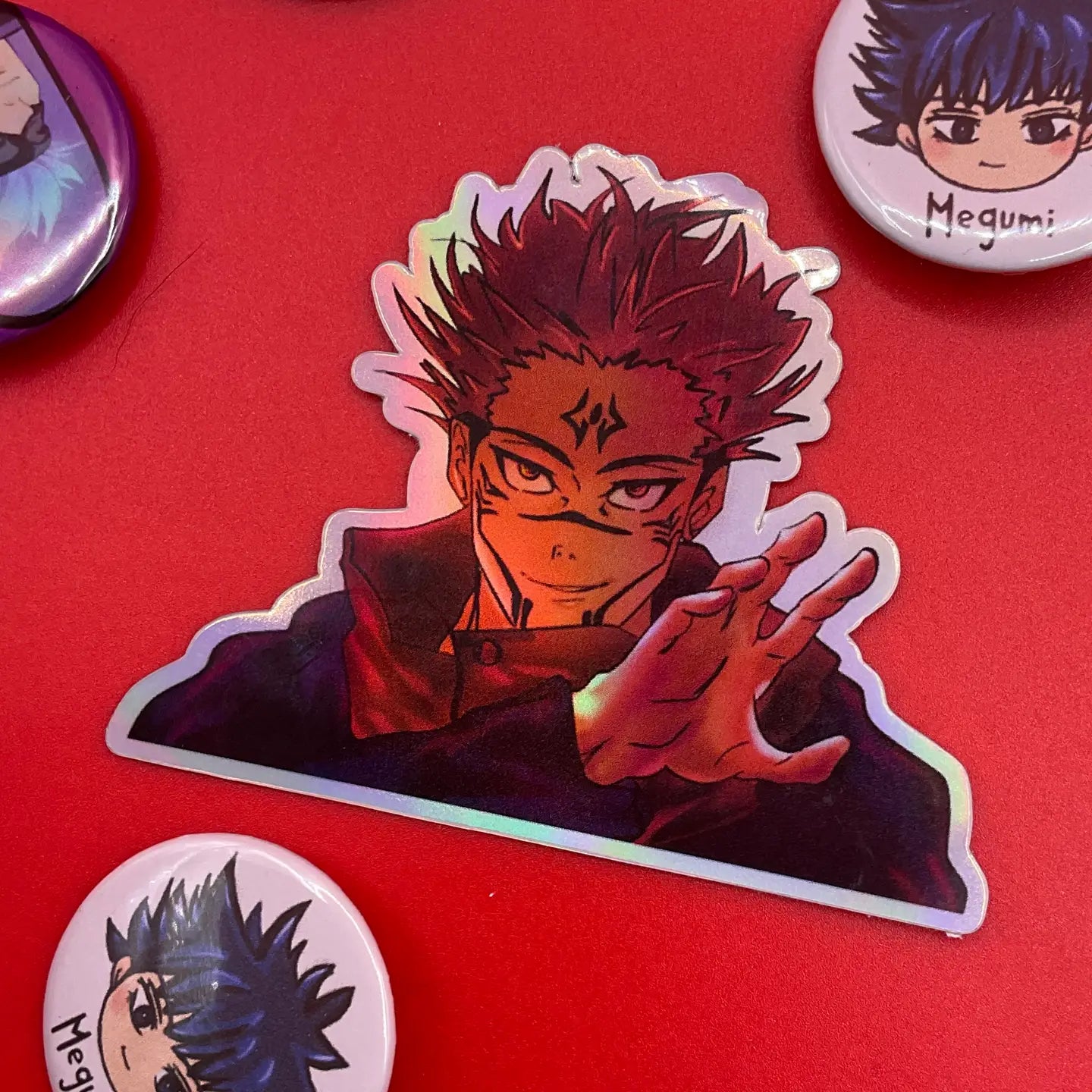 EPA - Sukuna Ryomen Jjk Holographic Sticker 3 X 2