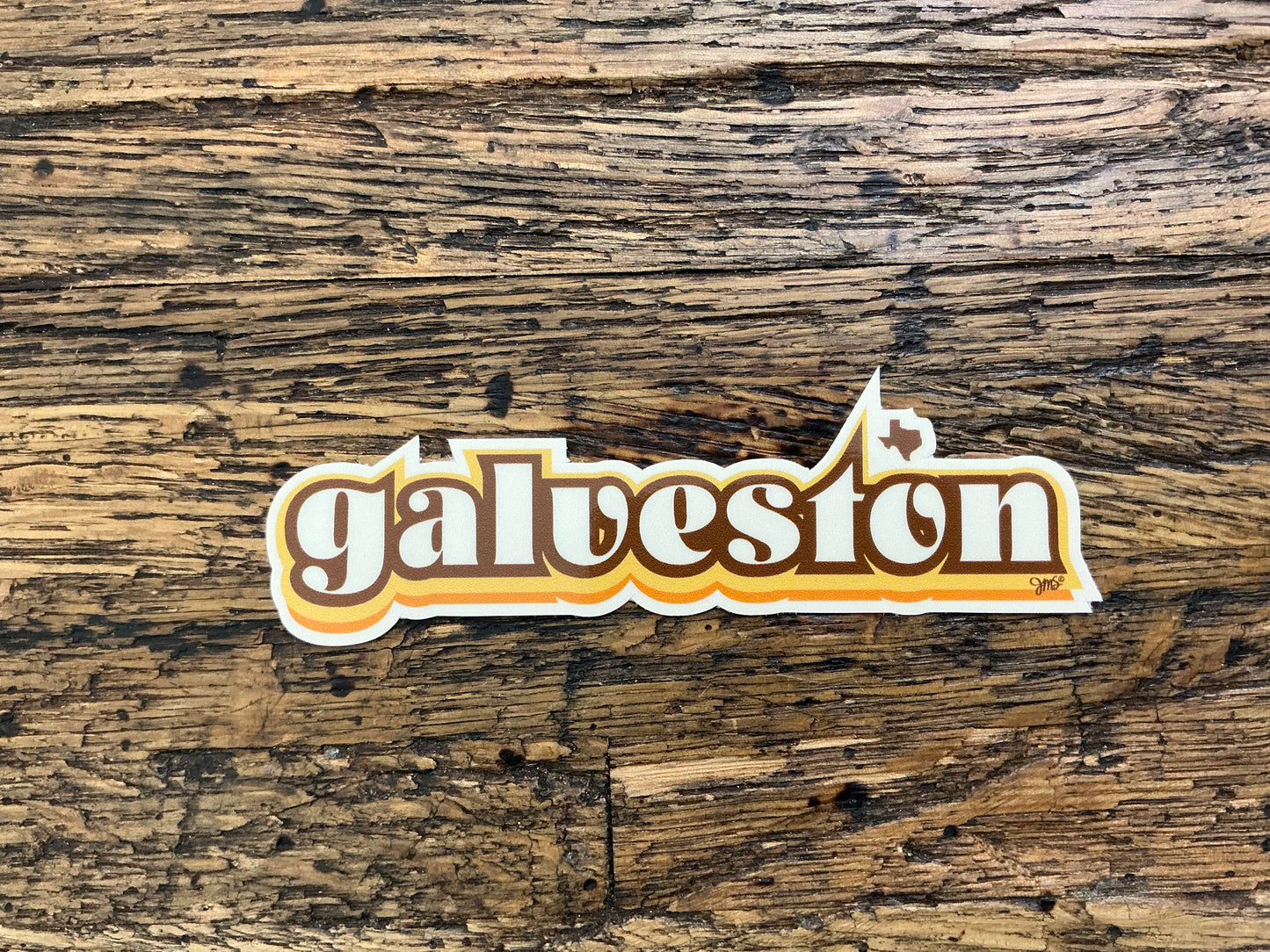 STICKER - Galveston Retro - Yelow