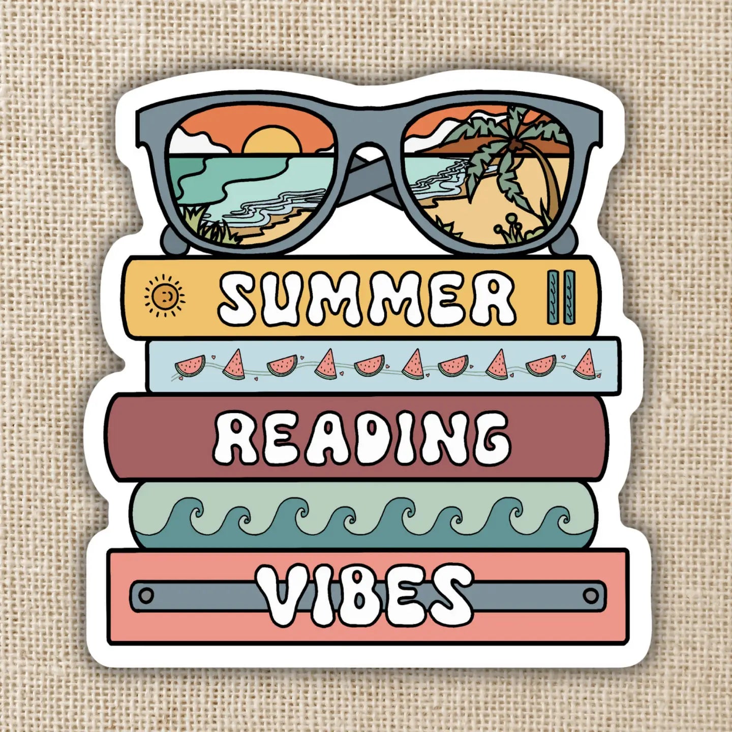 KOT - Summer Reading Vibes Sticker, 3-in