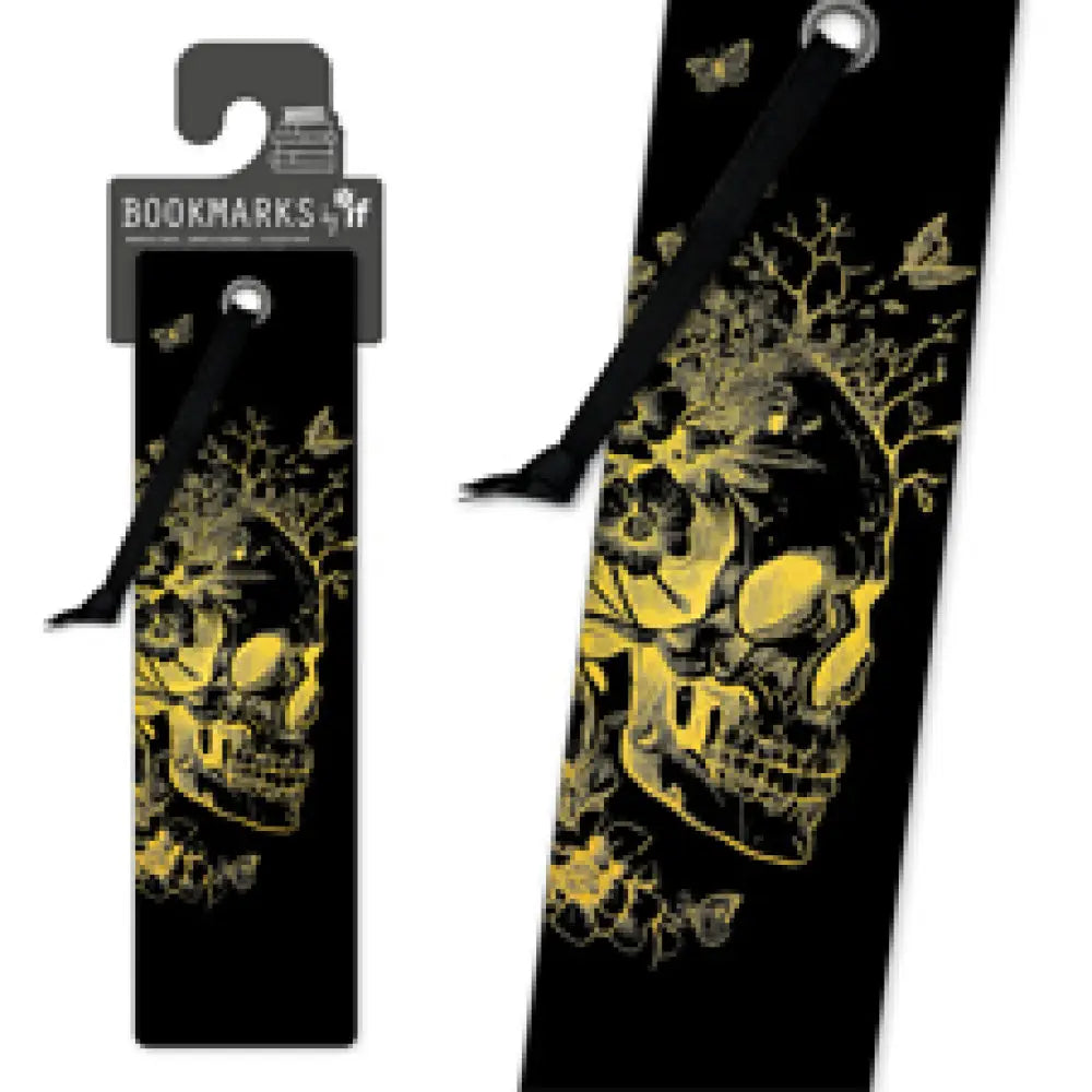 IU - Quirky Bookmarks - Gold Skull