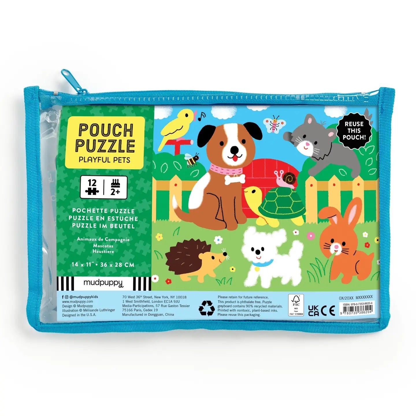 CN - Playful Pets 12 Piece Pouch Puzzle