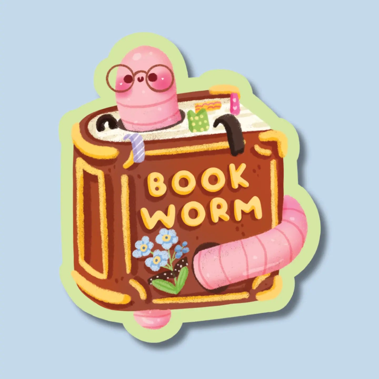 IM - Bookworm Cute Bookish Sticker