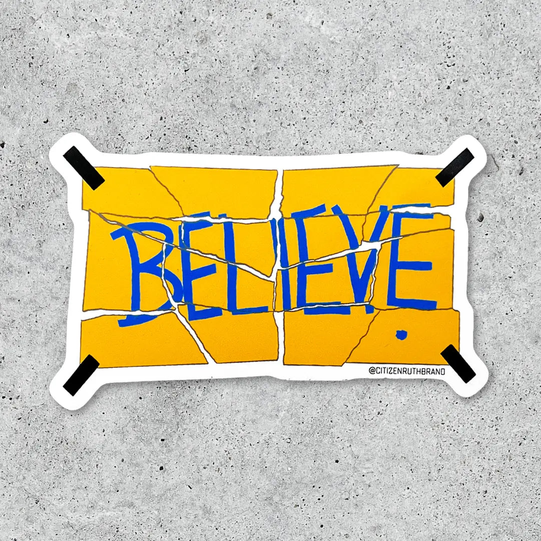 CR - Ted Lasso Torn Believe Sign Vinyl Sticker