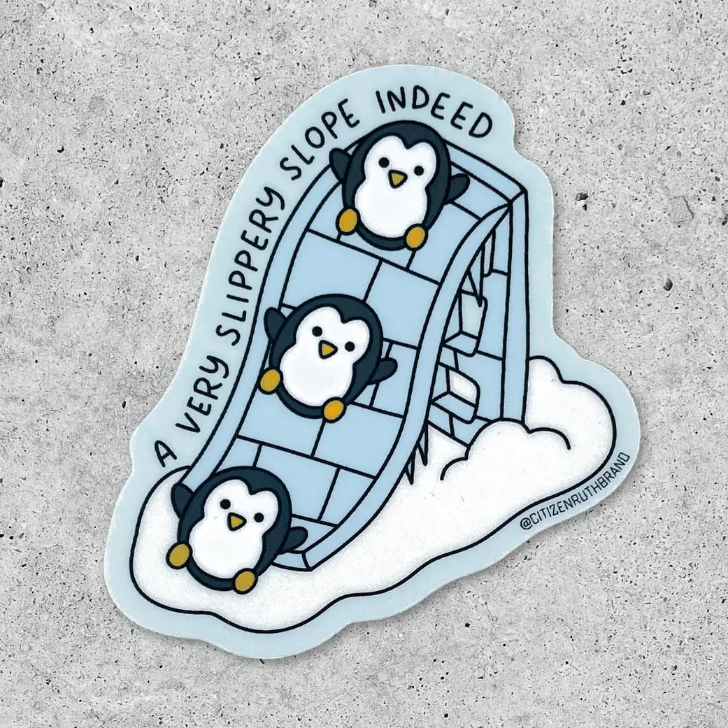 CR - Penguins - Slippery Slope Sticker