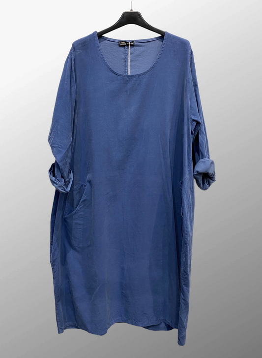 Light Corduroy Dress - Mid Length - 761 - Light Denim Blue