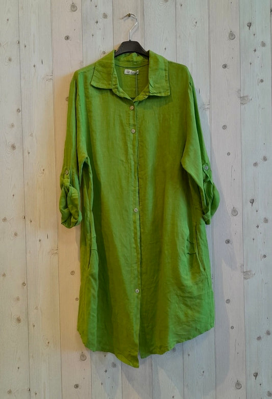 Linen T-Shirt Dress - 89075 - Gucci Green