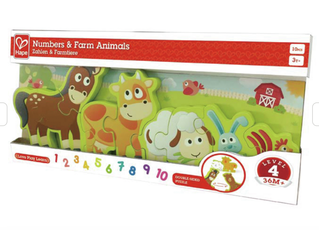 HAPE - Numbers & Farm Animals Puzzle