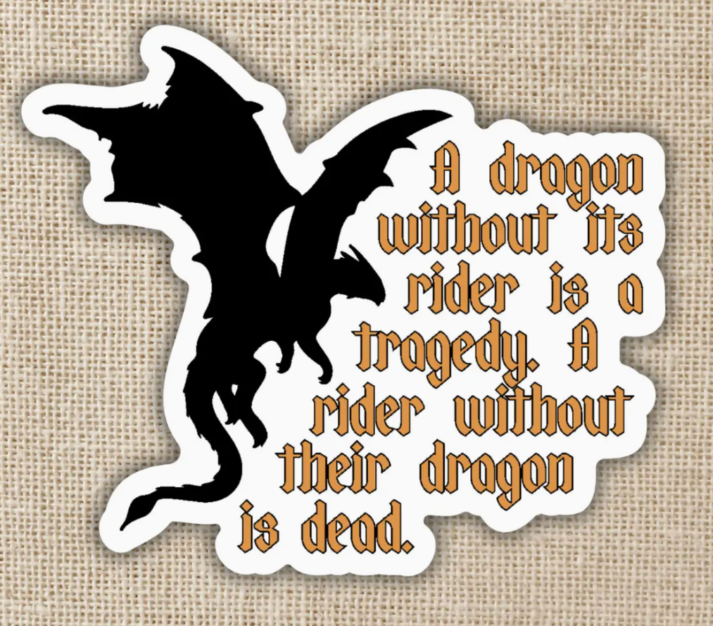 KOT - Dragon Without Their Rider| Fourth Wing - Sticker