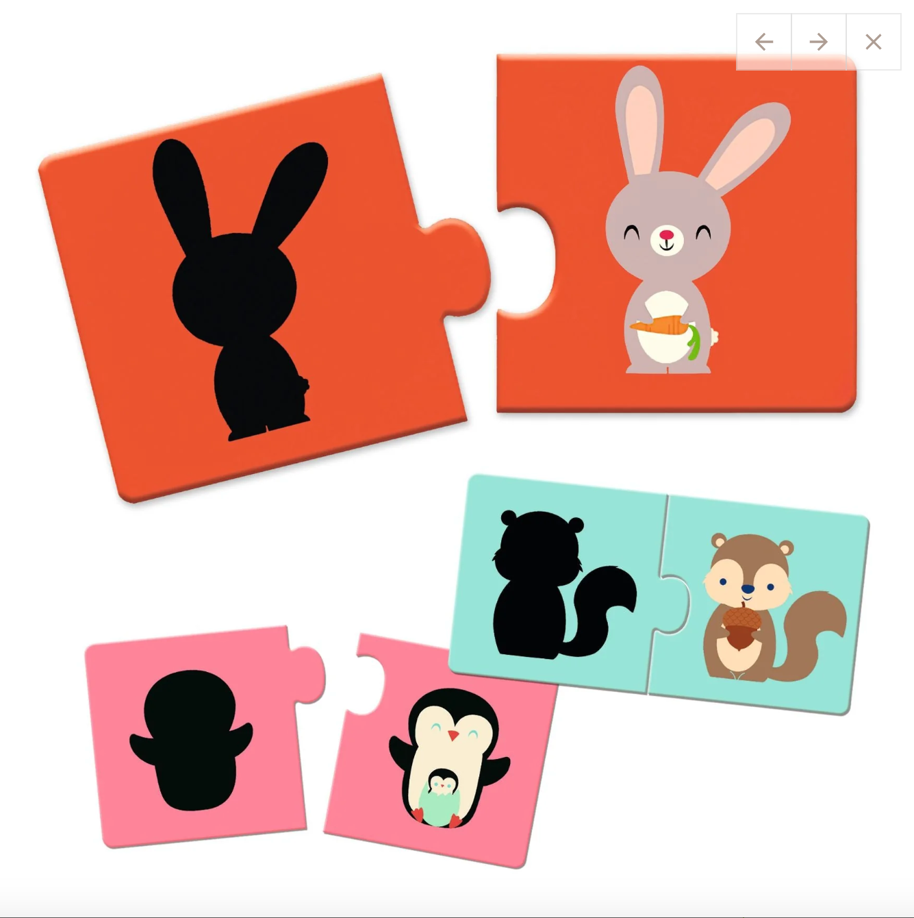 DJECO - Shadow Animals Matching Puzzle