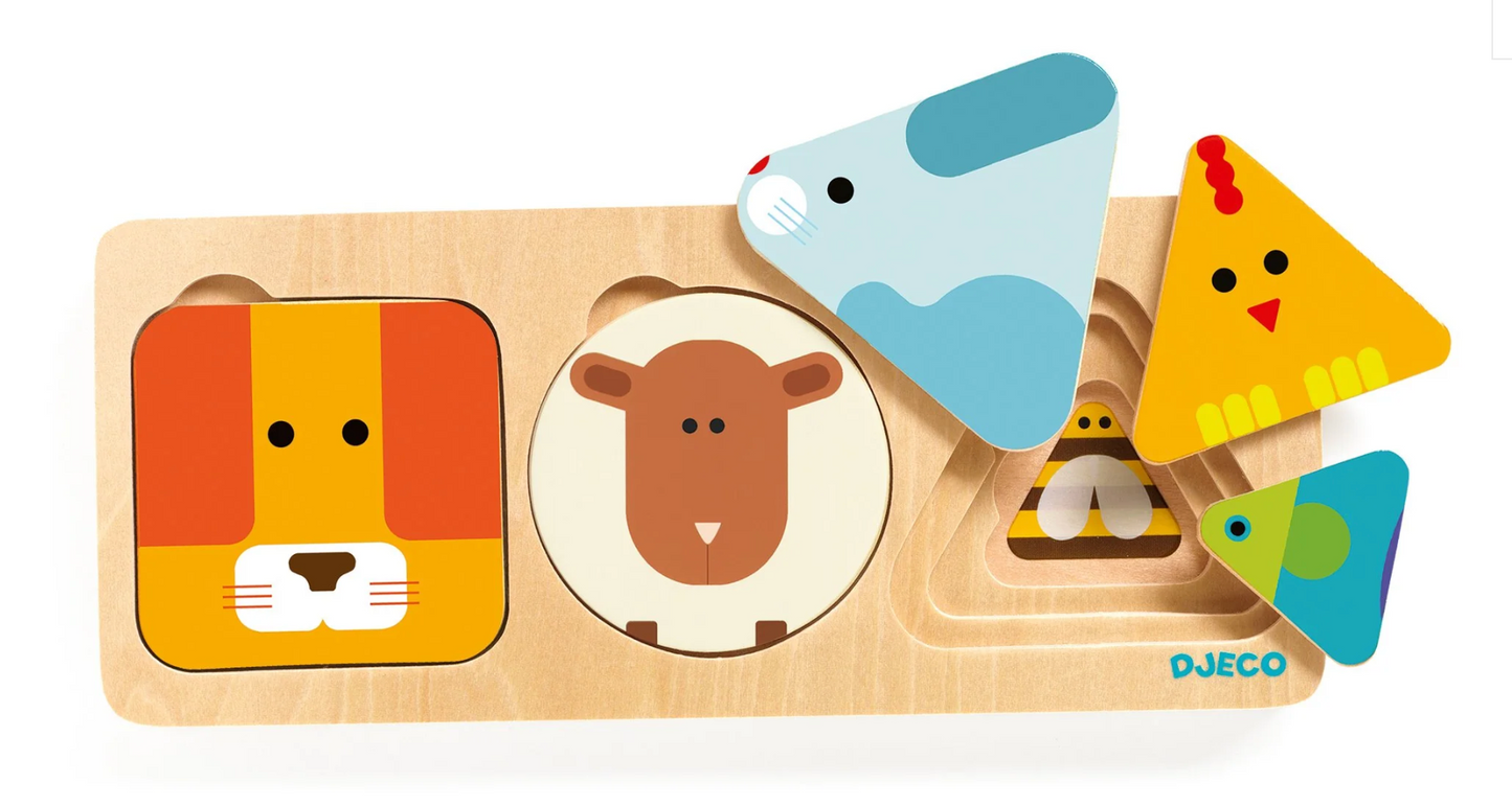 DJECO - AnimaBasic Wooden Puzzle