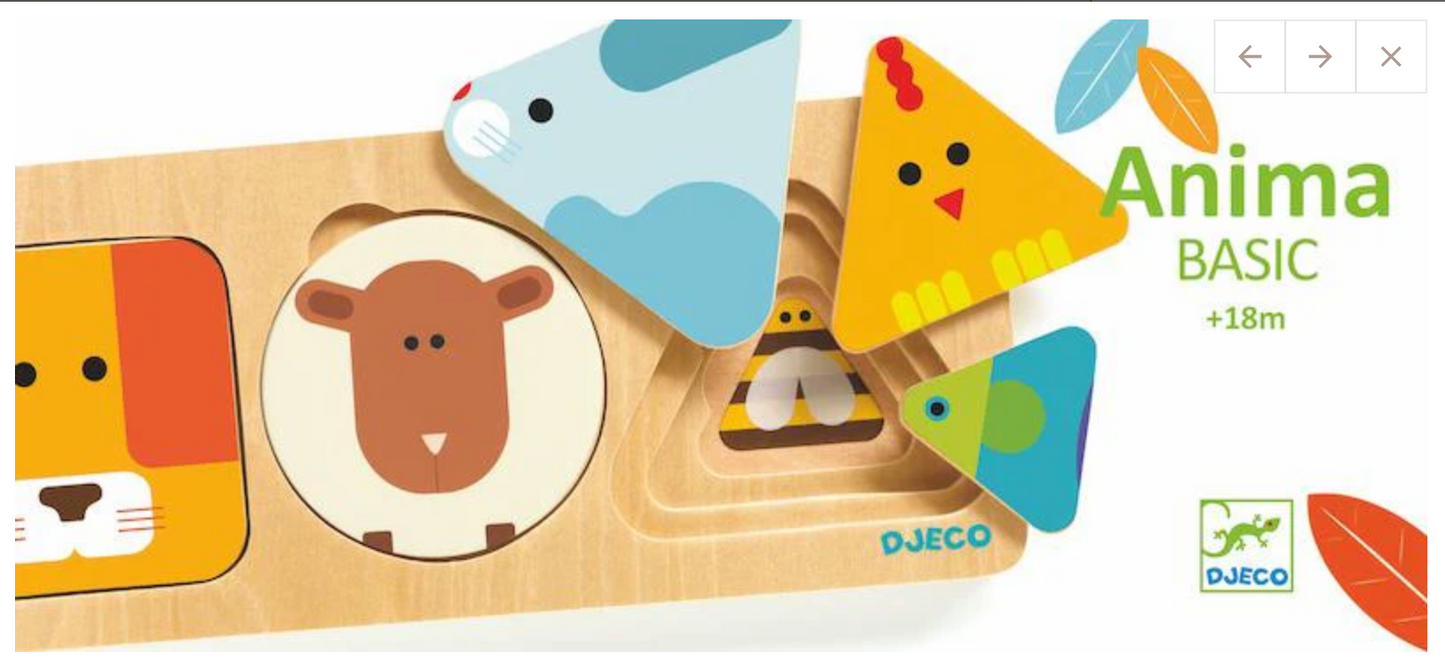 DJECO - AnimaBasic Wooden Puzzle