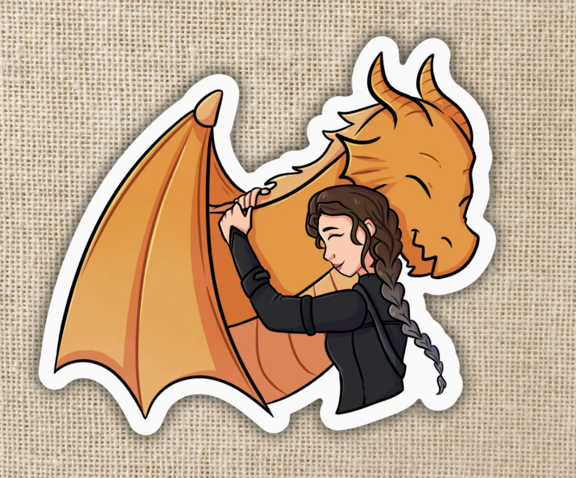 KOT - Violet Hugging Andarna Sticker | Fourth Wing