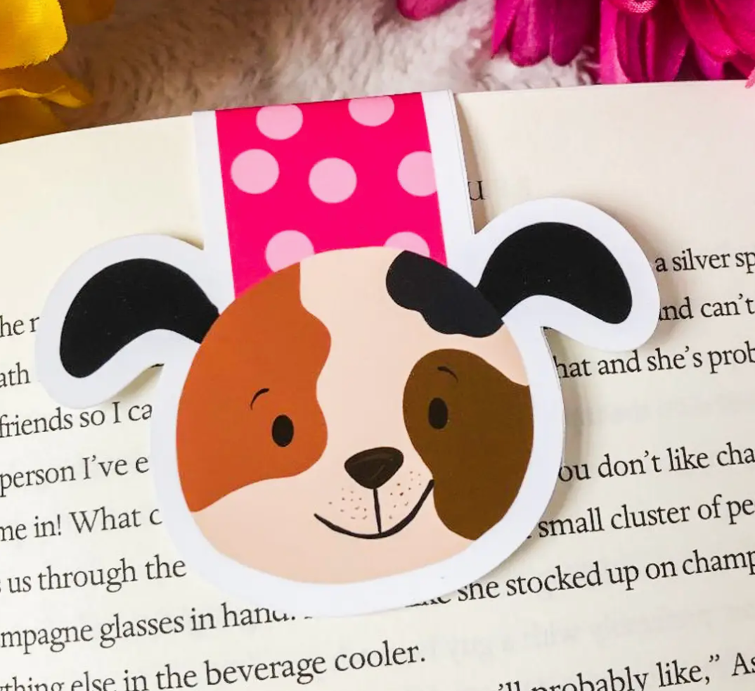 ECD - Pink Dog Magnetic Bookmark