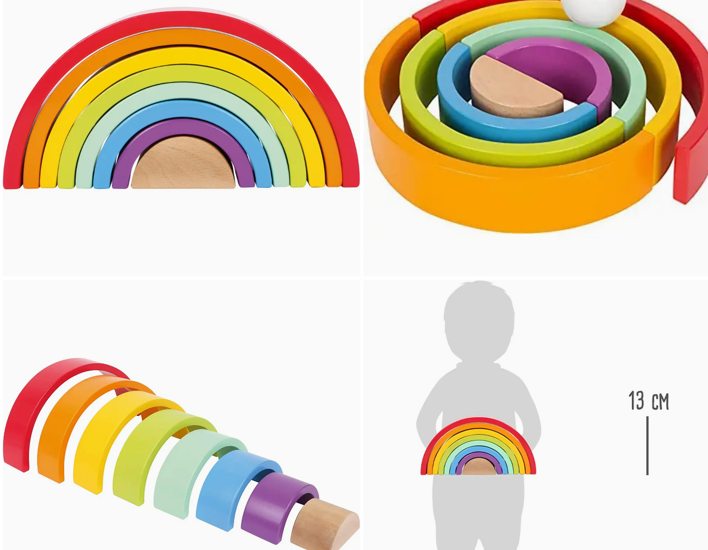 Small Foot Large Rainbow Building Block Playset