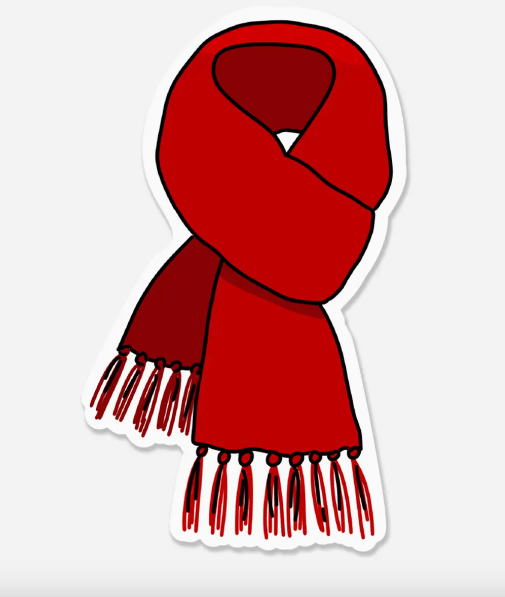 FN - Red Scarf Sticker