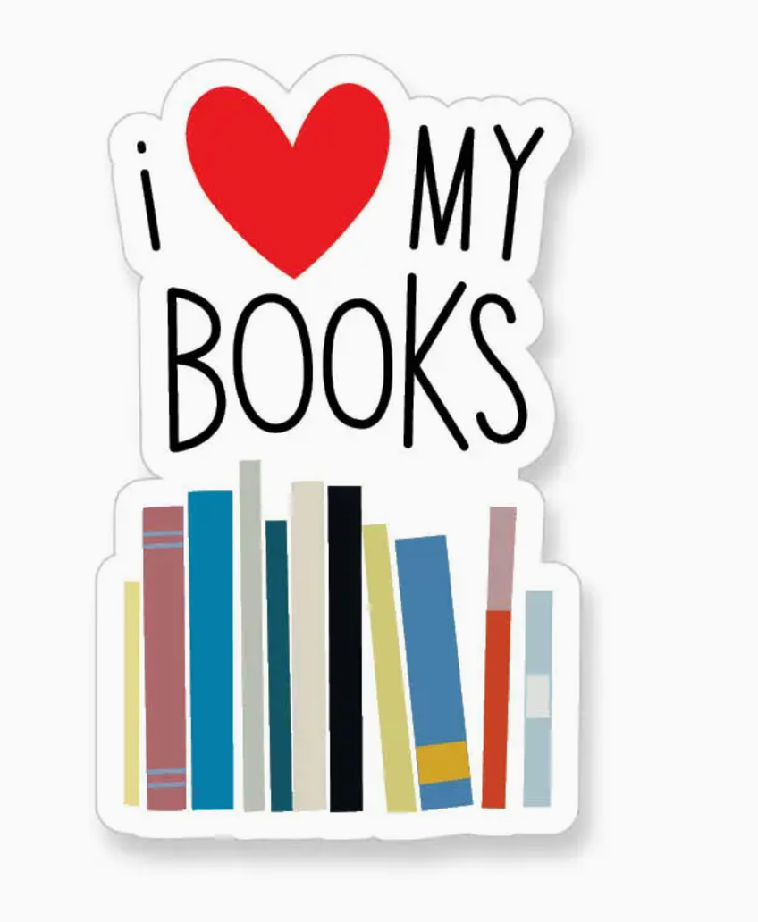 A2 - I Heart My Books Sticker