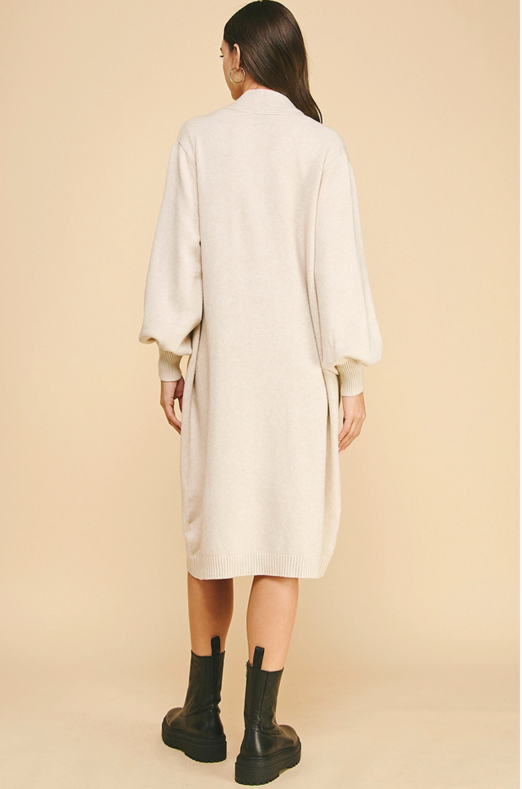 PINCH - Balloon Sleeve Cardigan - 5461 - CREAM - S/M