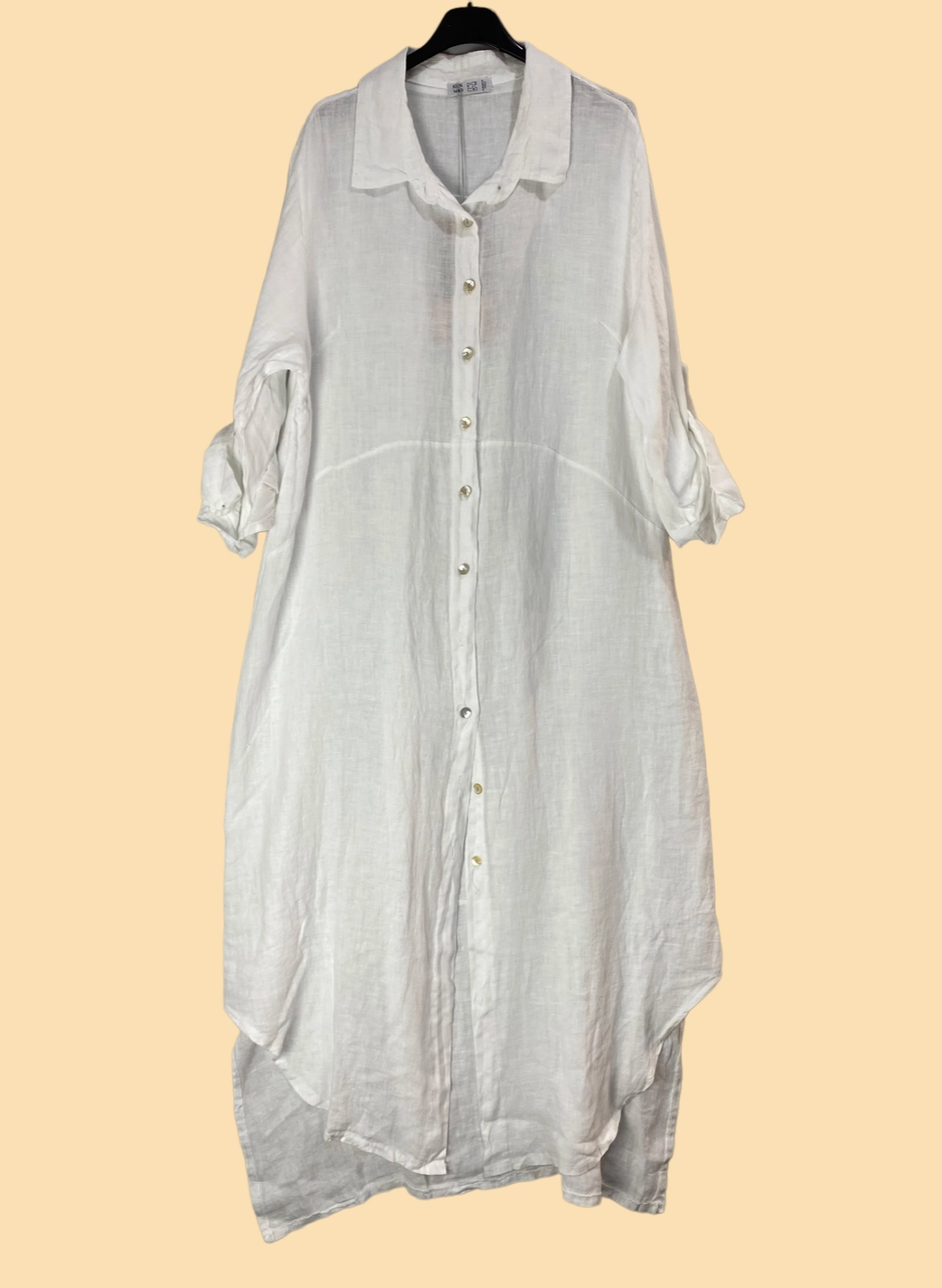 LINEN - Long Shirt - 6308 - White