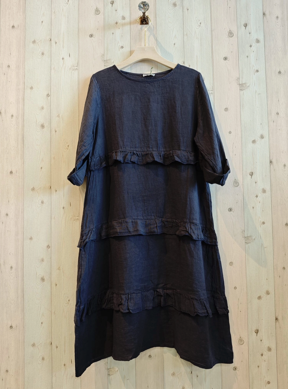 LINEN - Ruffles - 17749 - Navy