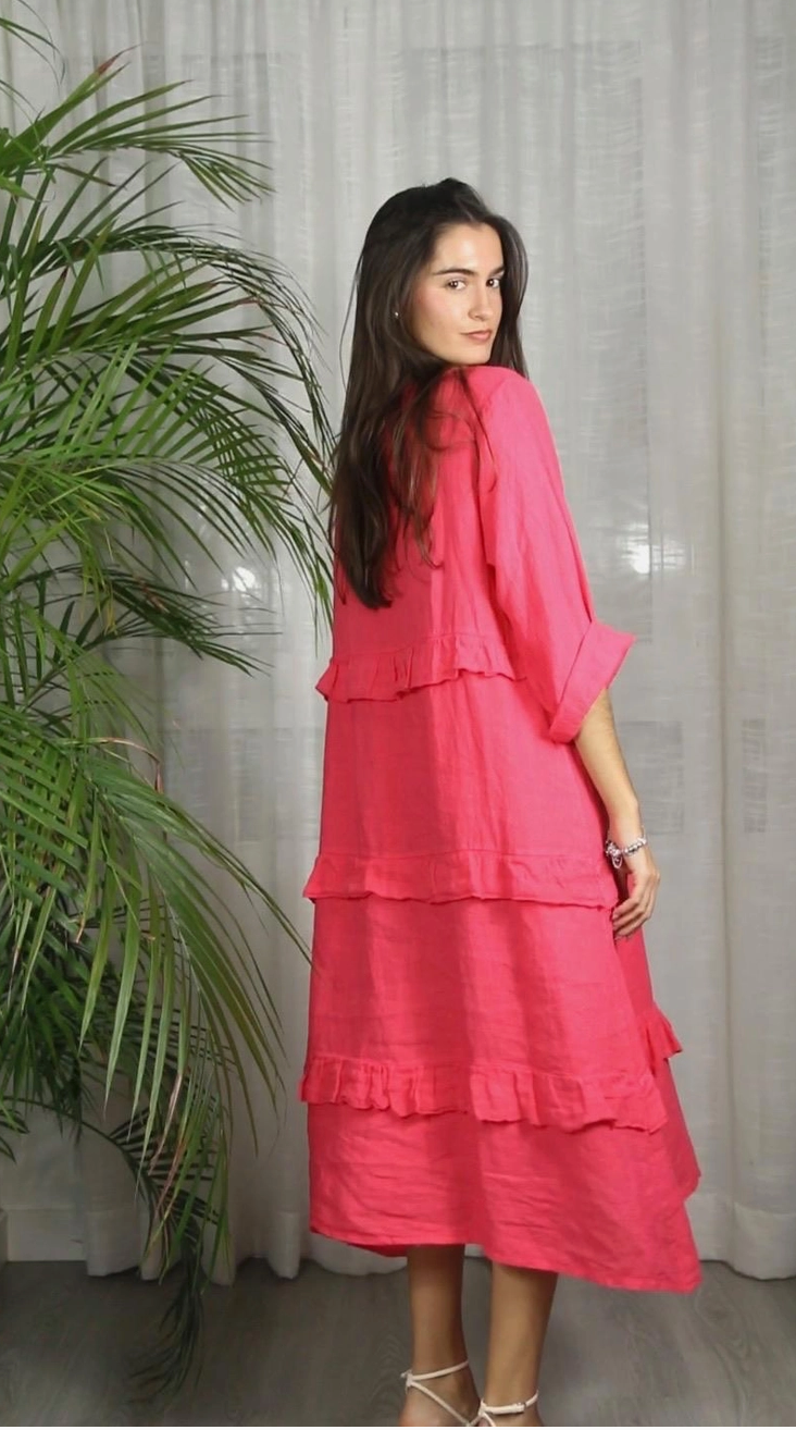 LINEN - Ruffles - 17749 - Navy