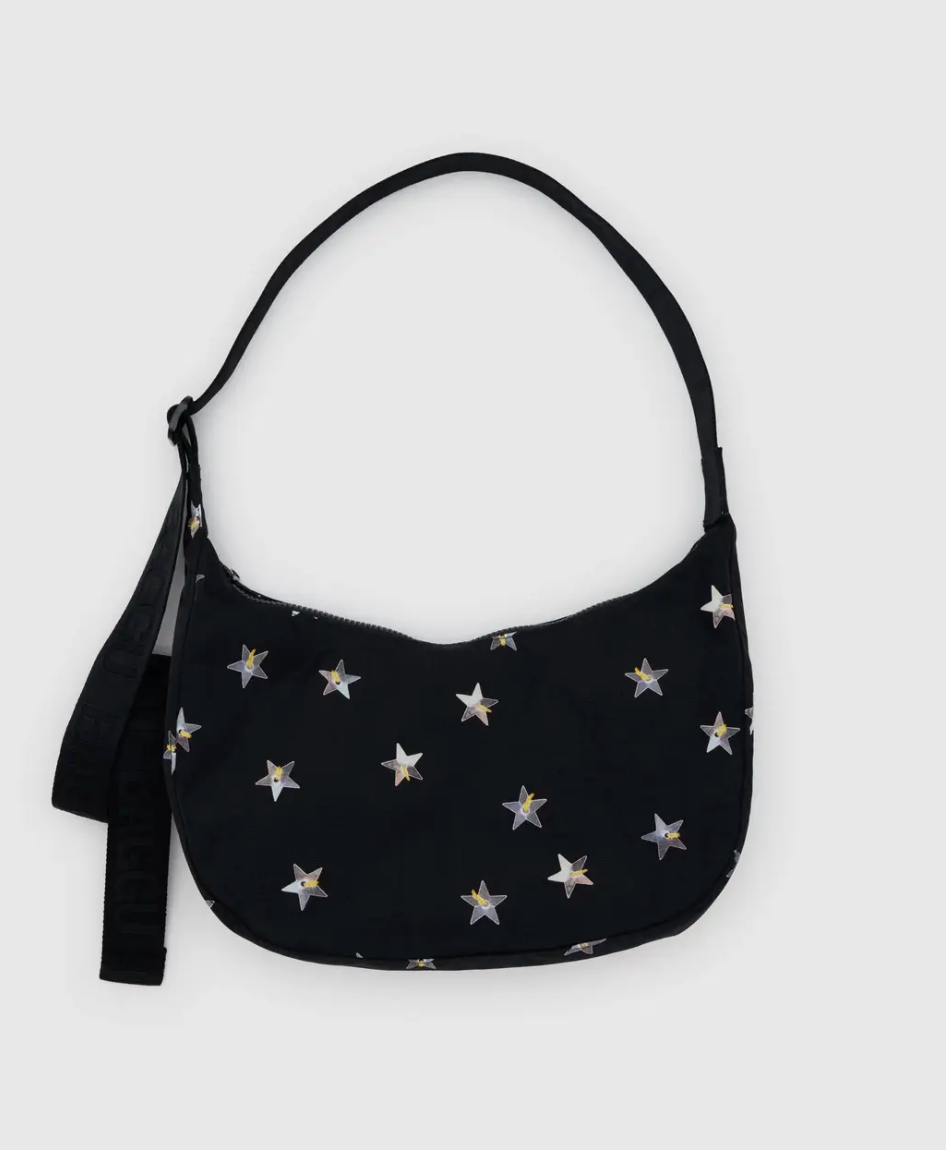 BAGGU - Medium Nylon Crescent Bag, Stars