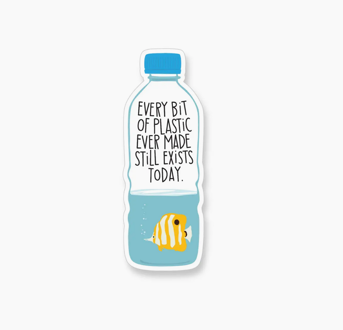 A2 - Plastic Water Bottle & Fish Sticker