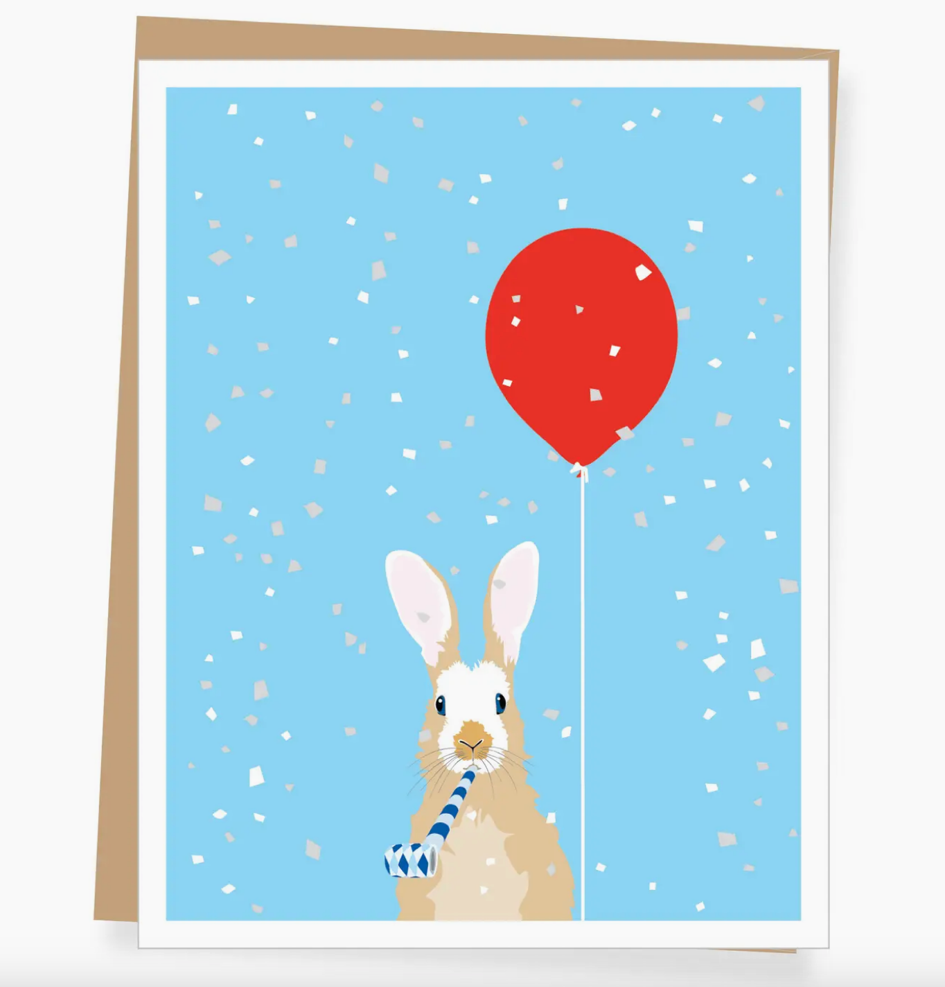 A2 - Balloon Rabbit Greeting Card